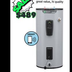 40 Gallon Short 9-Year 5500/5500-Watt Elements Electric Water Heater with CTA-2045