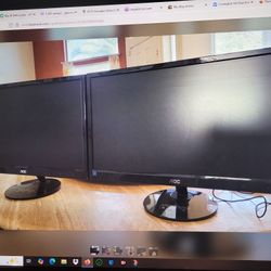 AOC 22" Dual Ultraslim LED Monitors E2251Swdn 