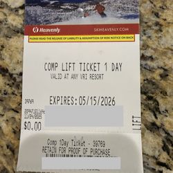 Heavenly Comp Lift Ticket 