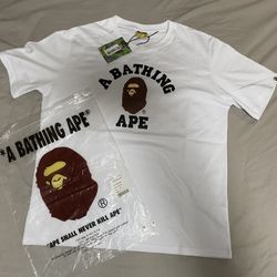Bape College T-Shirt White 