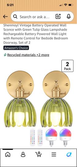 New sconce lights rechargeable batteries comes with remote