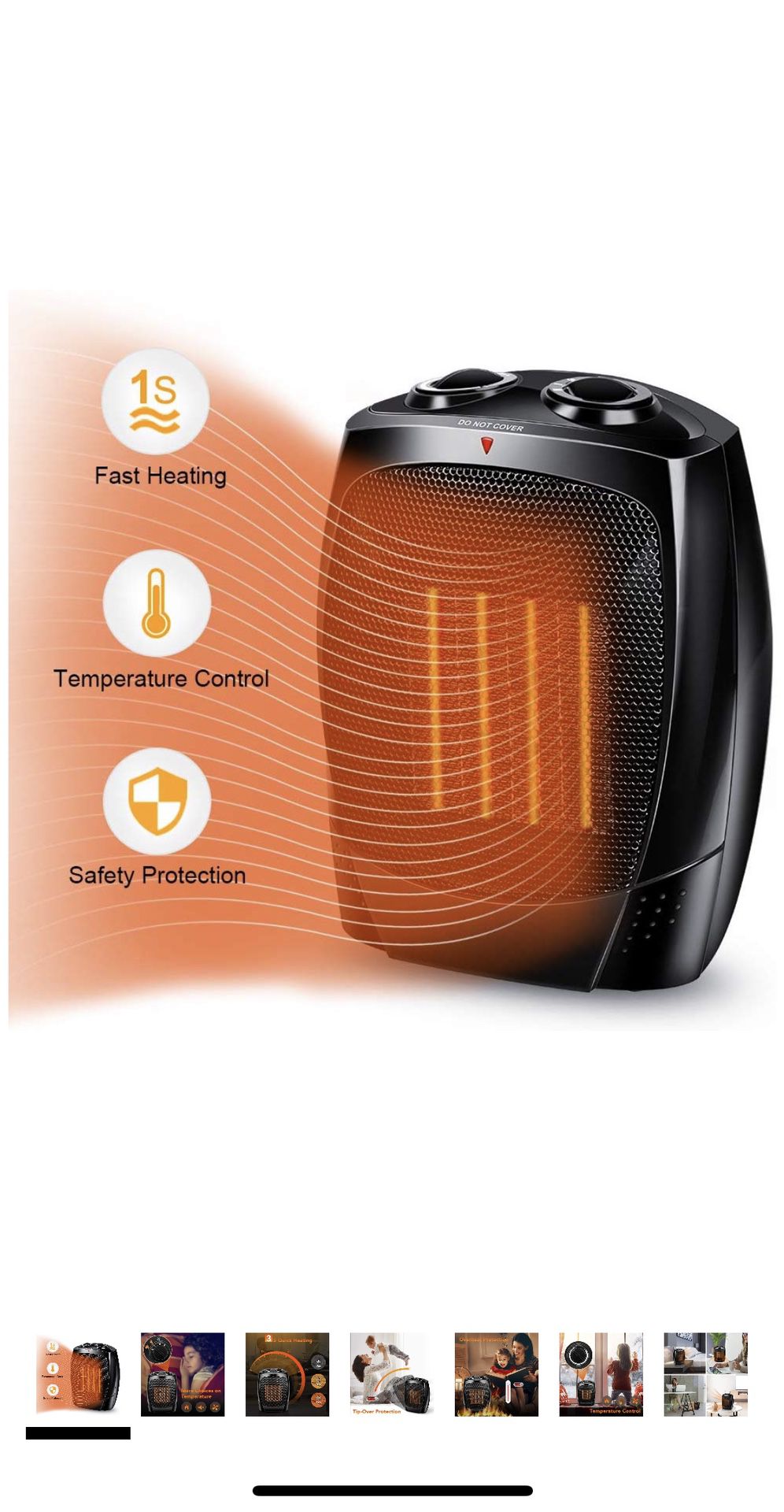 Portable heater for home and office