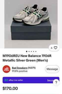 M1906REU New Balance 1906R Metallic Silver Green (Men's)