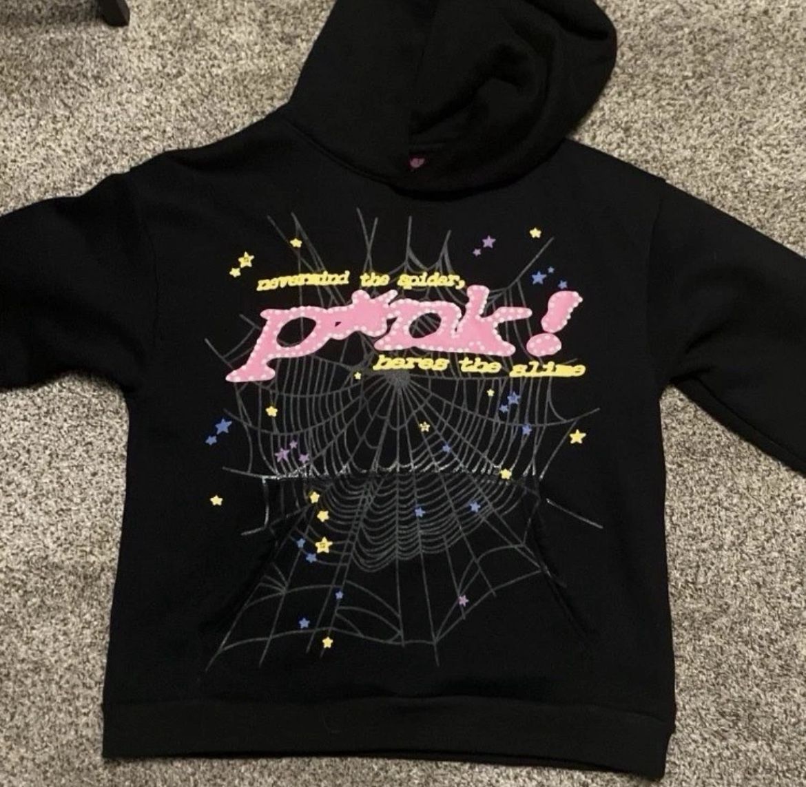 Black Sp5der Hoddie V2 Medium