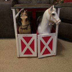 Two Stall Horse Barn-for 18” Dolls