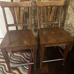 2 Chairs Counter Height(23”) Brown 