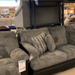 Millingar Smoke Living Room Set (SOFA and LOVESEAT