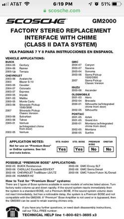 38 Scosche Interface Gm2000sw - Wiring Diagram Online Source