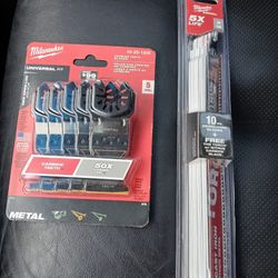 New Milwaukee Blades And Saw Blades (Unopened)