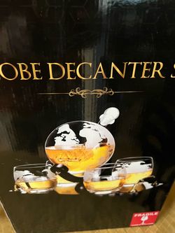 Globe Decanter Set with Glasses