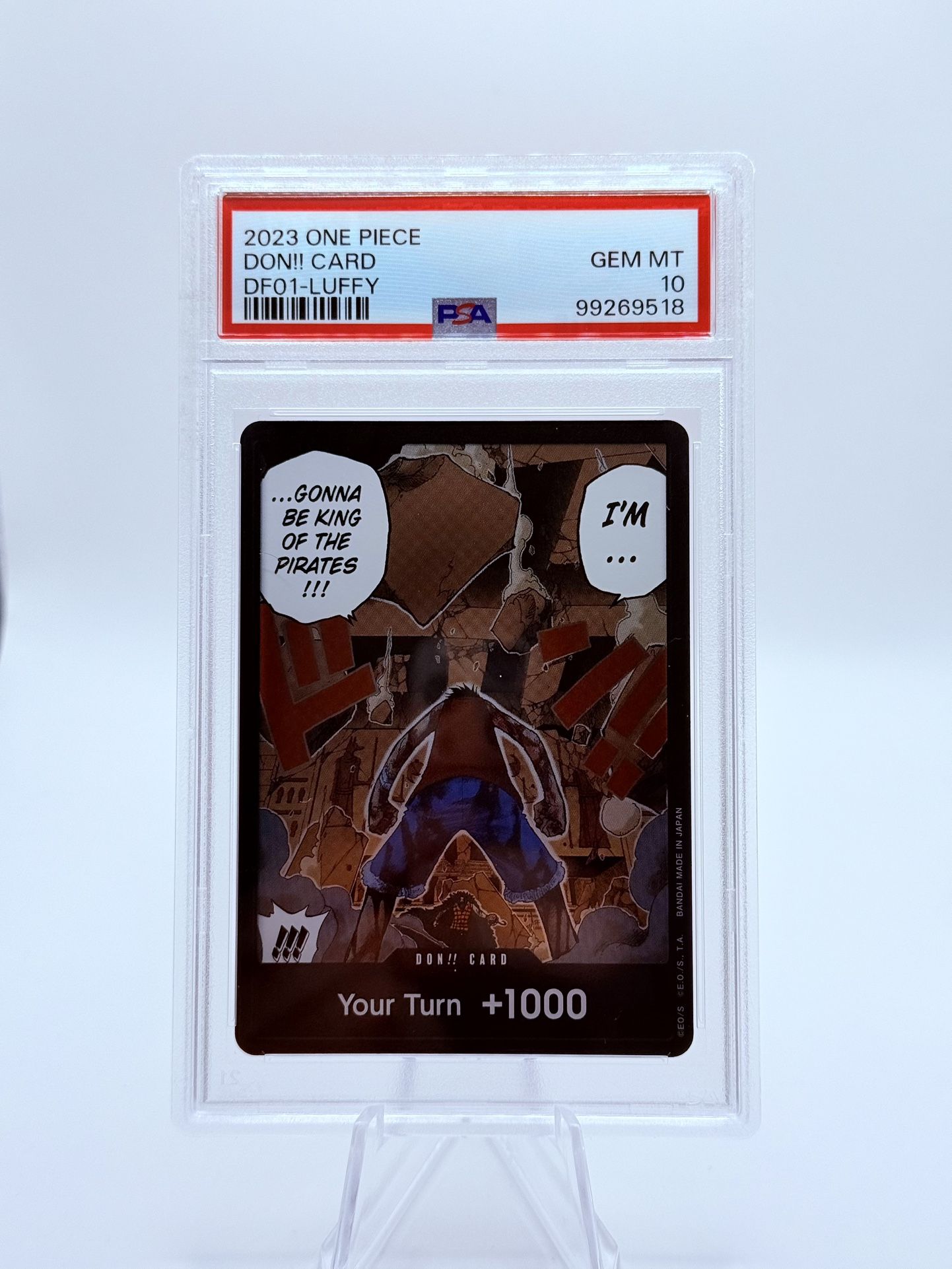 2023 One Piece Don!! Card DF01-Luffy PSA 10