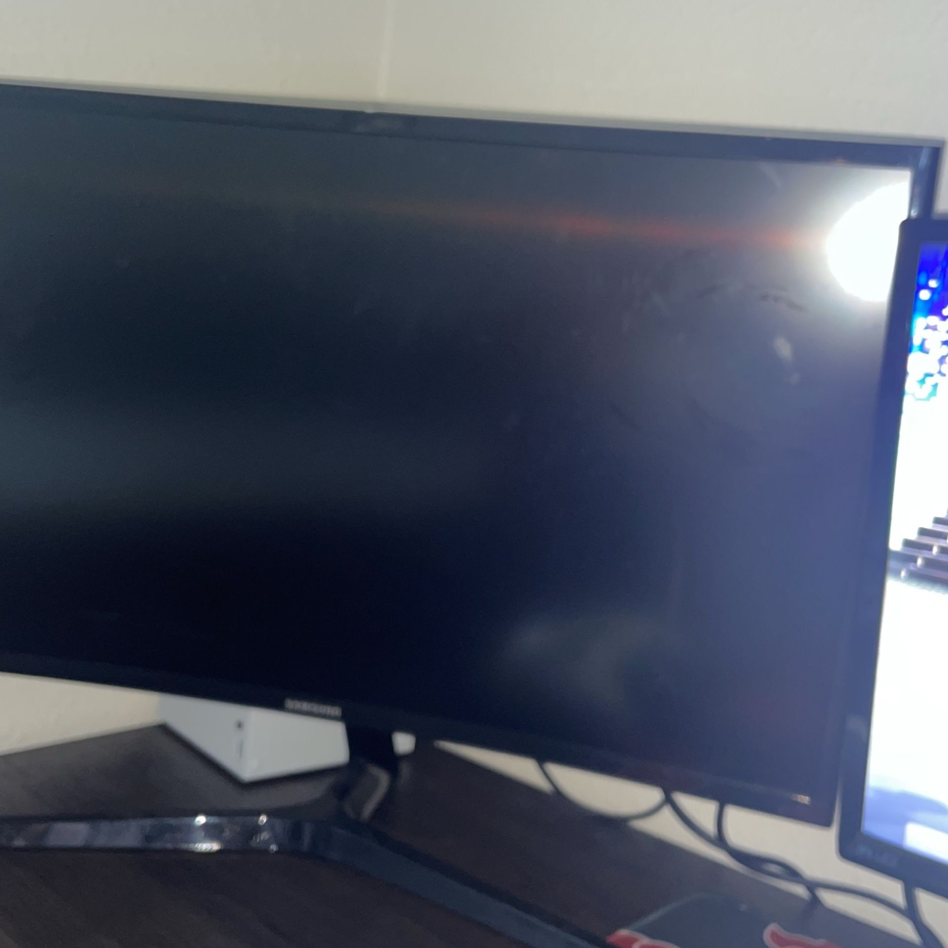 Black Curved Samsung Monitor