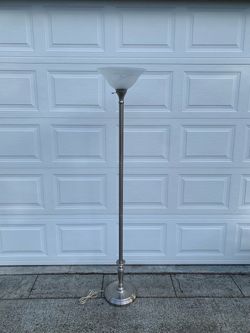 Brushed Nickel Torchiere Floor Lamp