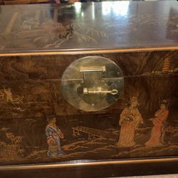 Beautiful, Heavy Wooden Asian Chest