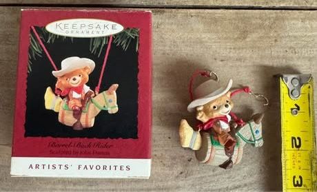 Hallmark Keepsake Ornament Bear on Rocking Horse in Box just $3 xox