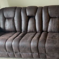 NICE 2PC COUCH  & ROCKING RECLINER 