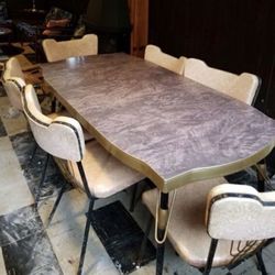 Beautiful Midcentury Dining Set  With 6 Chairs