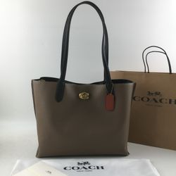 COACH shoulder tote bag brown C0692
