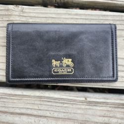 genuine coach leather checkbook