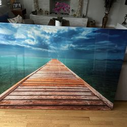 Artwork peer walk on the water