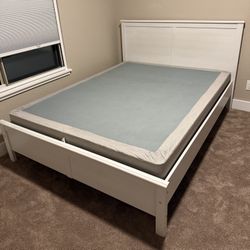 IKEA Queen Bed Frame, Slats, And Box Spring