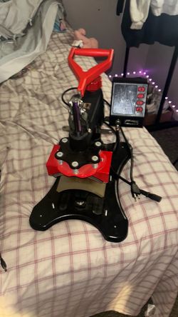 Mug Heat Press Machine Red and Black