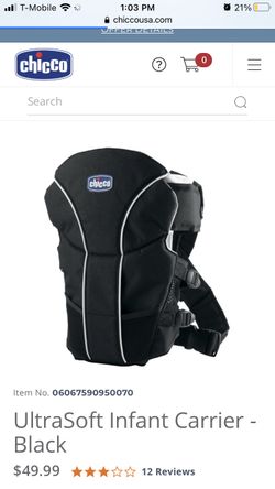 Chico Ultra Soft 2 Way Baby Infant Carrier New 