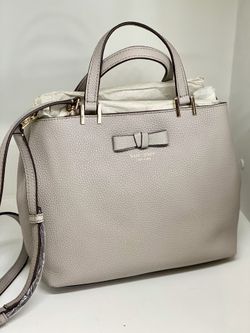 KATE SPADE NY💥NWT💥GREY LEATHER GWYN SATCHEL