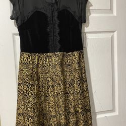 Gold And Black Dress