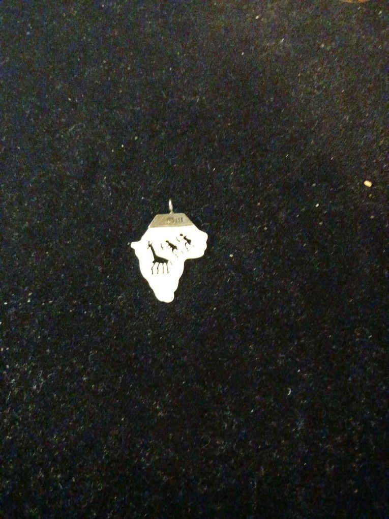 Sterling Silver Africa Charm