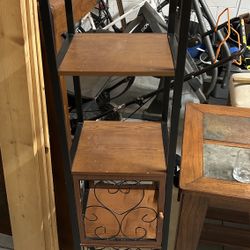 Metal & Wood Wine Rack Shelf – Rustic Industrial Bar Storage Stand