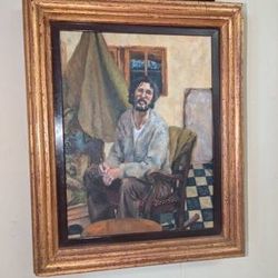 New Bedford "Robert Henry" Self Portrait 12 x 15 Gold Leaf Frame 
