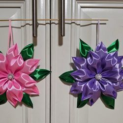 Christmas Tree Ribbon Flower Ornaments $7/each. Let's Me Know What Color You Want To Order