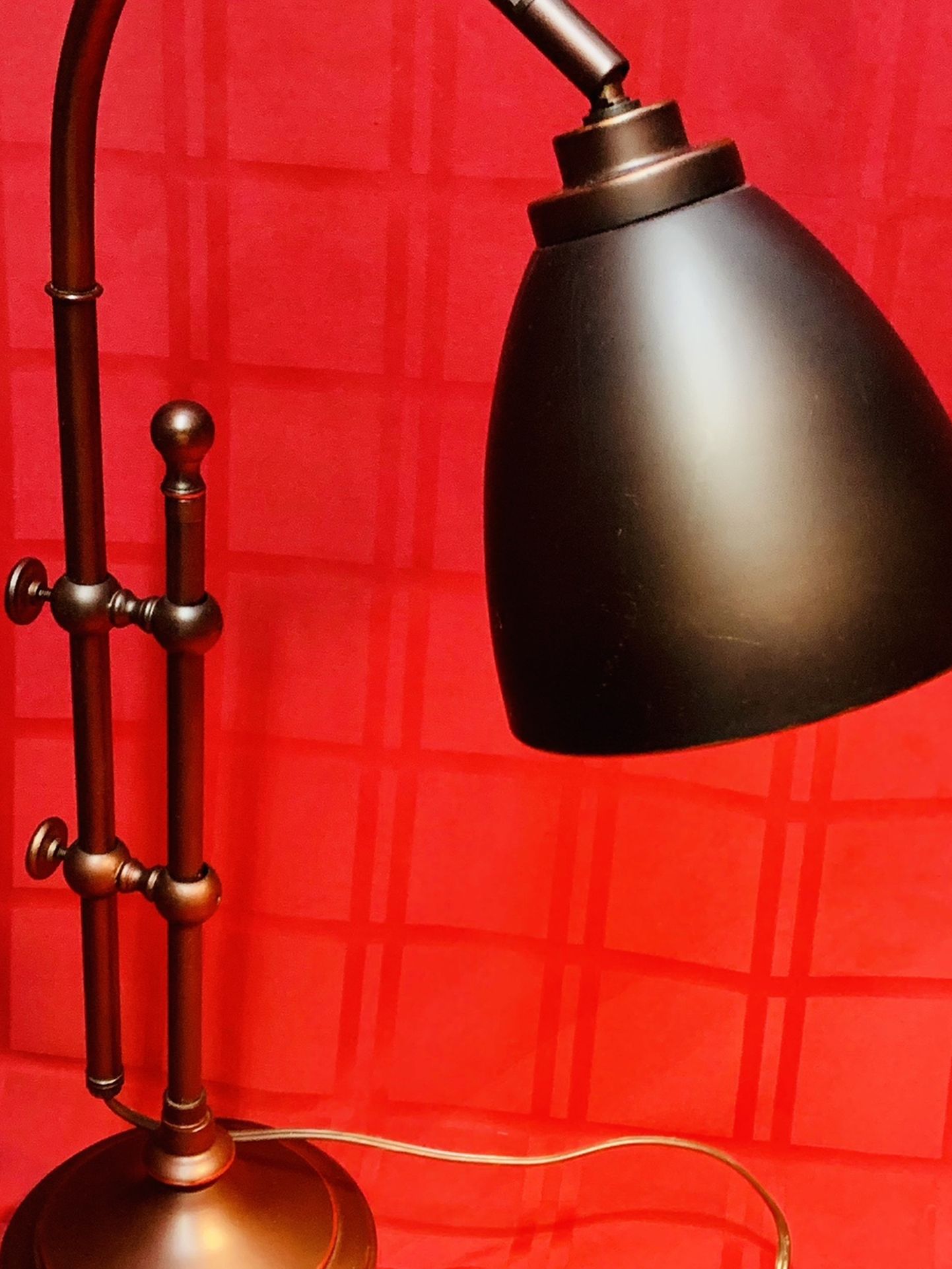 Steel Sliding Height Adjustable(20”-27) Table Desk Lamp w/ Shade