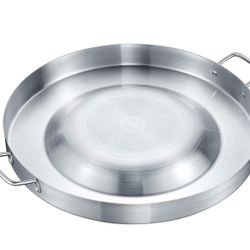 Large Stainless Steel Convexed Comal Coza, 21.25" Mexican Discada (21.25)