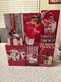 Los Angeles Angels bobbleheads Trout Pujols O’Hoppe