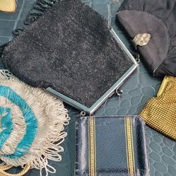 Vintage Mirrors, Collar Box With Collars, Fans and Purses