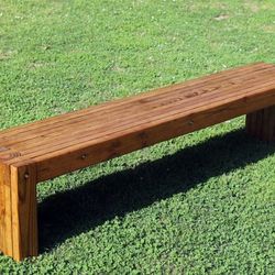Outdoor Patio Unique Wooden Bench 6ft long