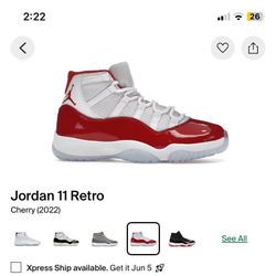 Jordan 11 Cherry  🍒 8.5 NEW
