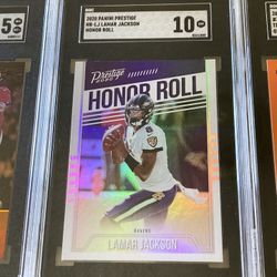 Lamar Jackson SGC 10 2020 Panini Prestige Honor Roll Baltimore Ravens $60