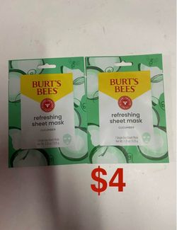 Burt's Bees Cucumber Refreshing Sheet Mask x2