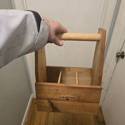 Wooden Bottle Six Pack  Holder With Bottle  Opener 