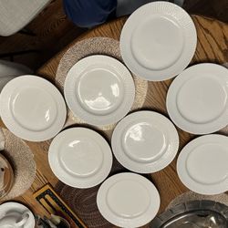 MARTHA STEWART BLUE LABEL DINNER & SALAD PLATES & Coffee Cups SET OF 8