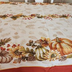 70 in Round FALL Tablecloth