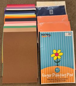 New 350+ Construction Paper Assorted Colors 12”x18”-50 Sheets Art Tissue Paper-40 Sheet Painting Pad