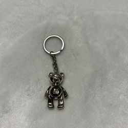 Silver New York Teddy bear Moving Parts keychain