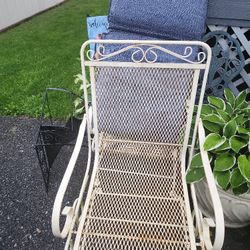 2 Wrought Iron Chairs With Cushions