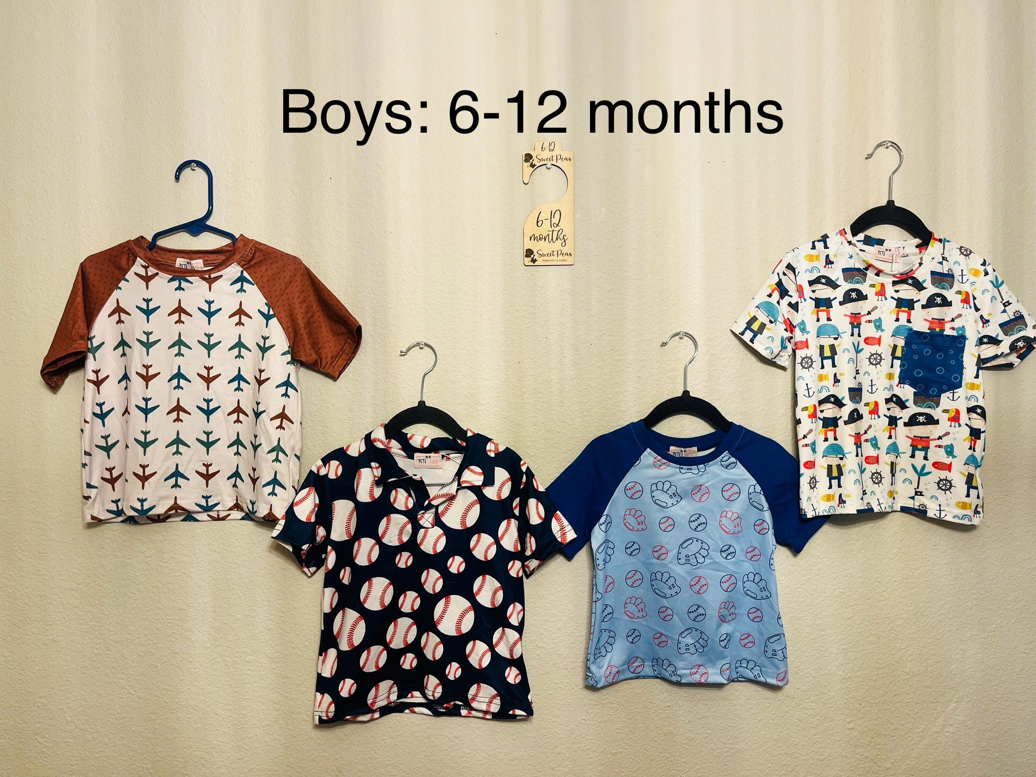 Baby Boy Tops 6-12 Months