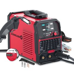 140A Gasless Flux Core MIG Welder/Lift TIG/Stick 3 in 1 Welding Machine 110V Portable IGBT Inverter Synergy Welder Machine