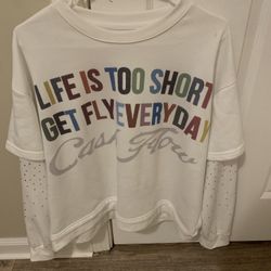 Rhinestone Clothing Brand Long Sleeve Size M